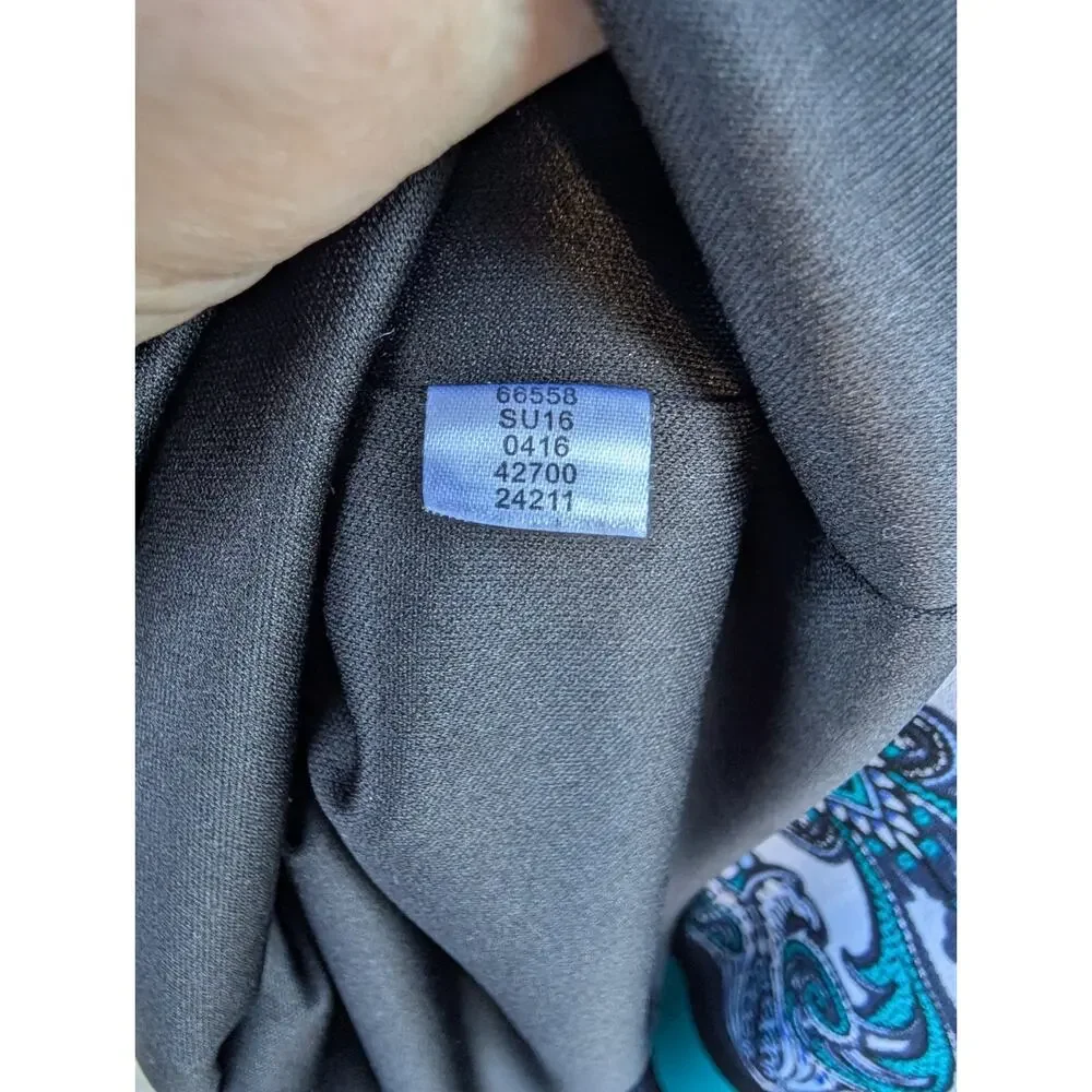 INC International Concepts‎ Womens Size 10 Shift Dress Blue Paisley Geometric - Picture 4 of 4